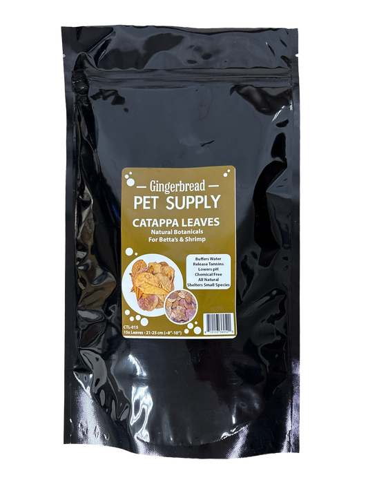 Gingerbread Pet Supply Indian Almond Leaves - Natural Tannins for Betta Aquariums