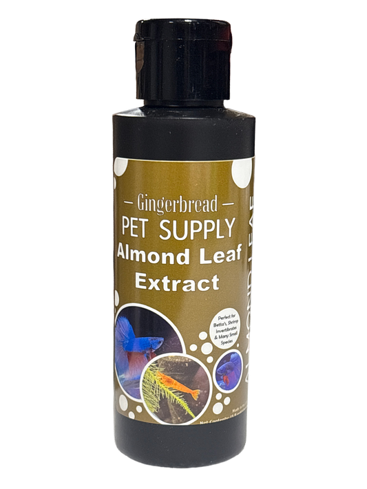 Gingerbread Pet Supply - Almond Leaf Extract - Natural Tannins Liquid for Betta Aquairums